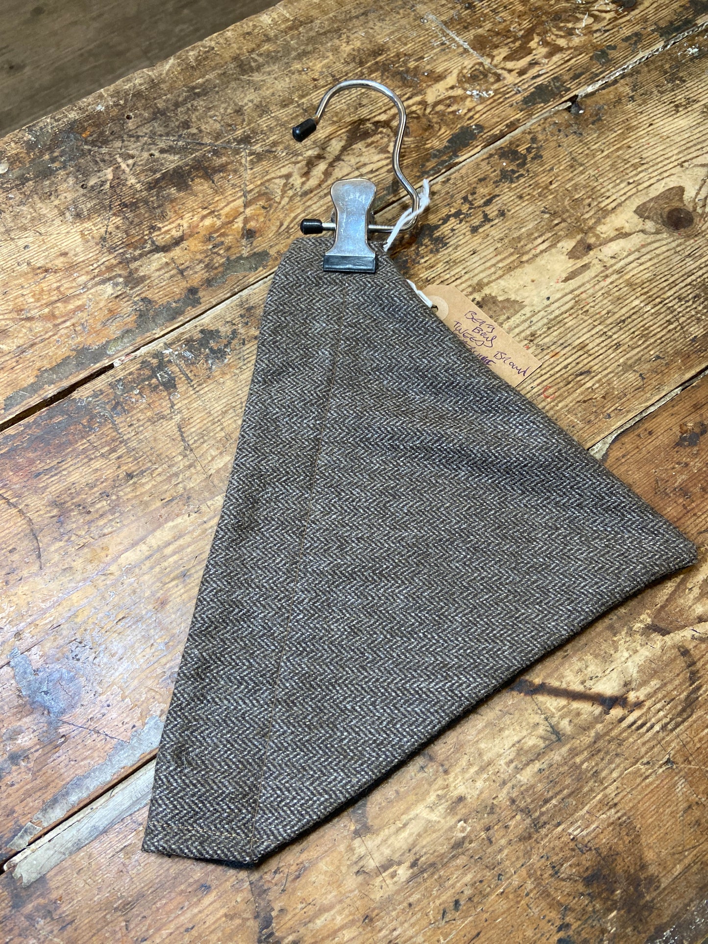 Berts Bows, Neckerchief, Tweed, Brown