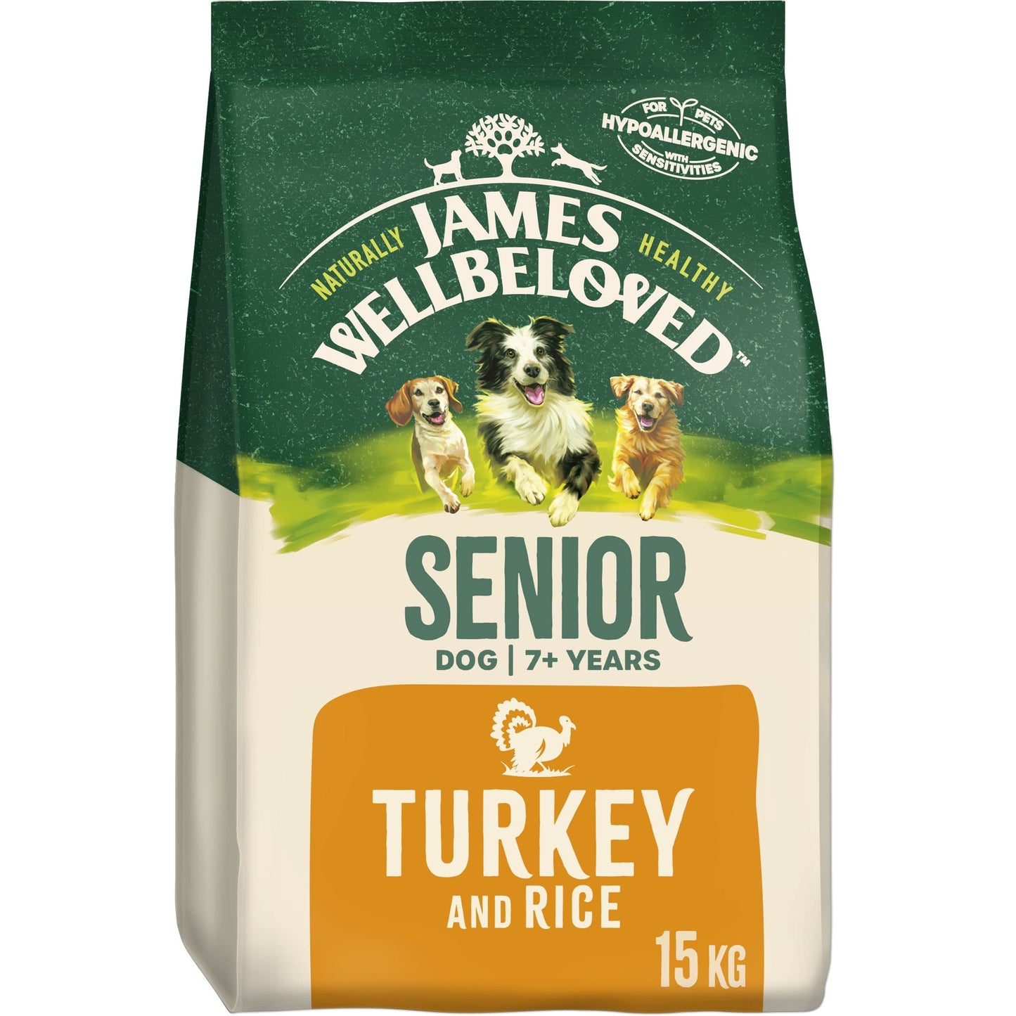 James Wellbeloved, Turkey & Rice, Senior, 15kg