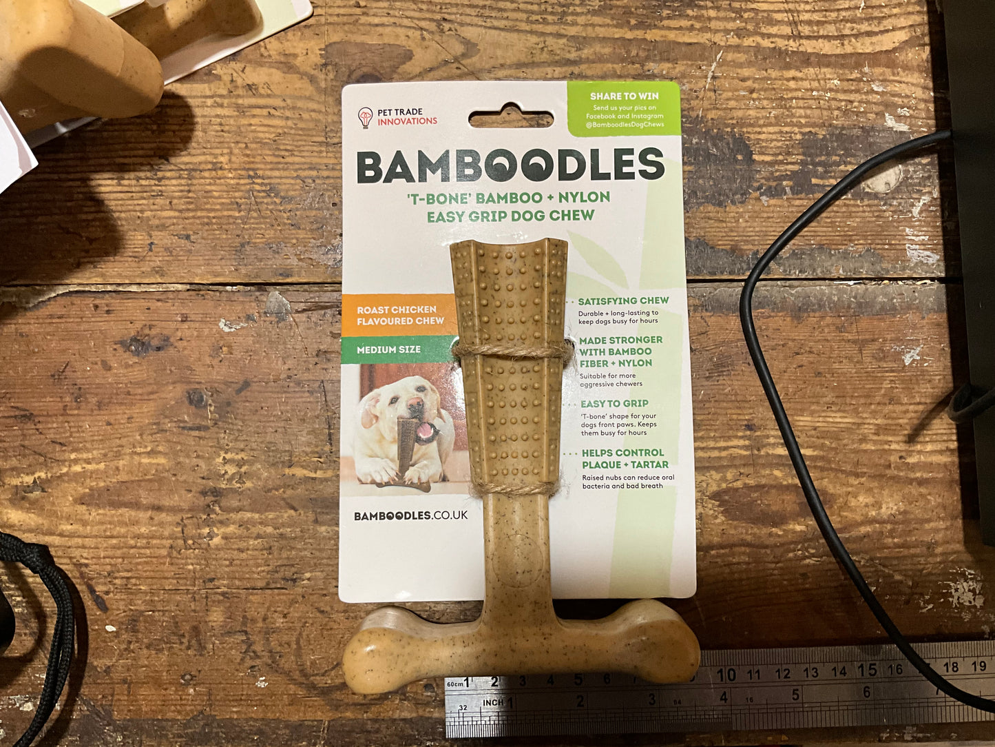 Bamboodles T-Bone Bamboo Dog Chew